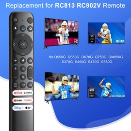 Replacement Only for TCL Google TV Remote Control,RC813 Compatible with TCL QM8/QM7/S5/S4/S3/Q7/Q6/Q5 4K UHD HDR LED QLED QD-Mini LED Full-HD Smart TVs