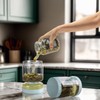 WhiteRhino Glass Pickle Jar with Strainer Flip,34oz Pickle Container,Hourglass Pickle