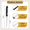 Therwen 100 Pieces Serrated Edge Pointed Tip Steak Knives Stainless