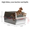 Kirecoo 2 Pack Stainless Steel Litter Box with Lid, Medium