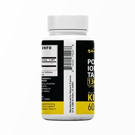 Nature's Fusions Potassium Iodide Radiation Tablets 130 mg - (60 Tablets) EXP 10/2032 - Ki Pills Potassium Iodine Tablets for Radiation - Potassium Iodine Pills YODO Naciente, Anti Nuclear Fallout Pills