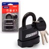 APECS PDR-50-45 Weatherproof Padlock for Outdoor Use with 3 Keys