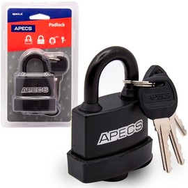 APECS PDR-50-45 Weatherproof Padlock for Outdoor Use with 3 Keys 47 mm Cellar Lock Container Lock Security Lock