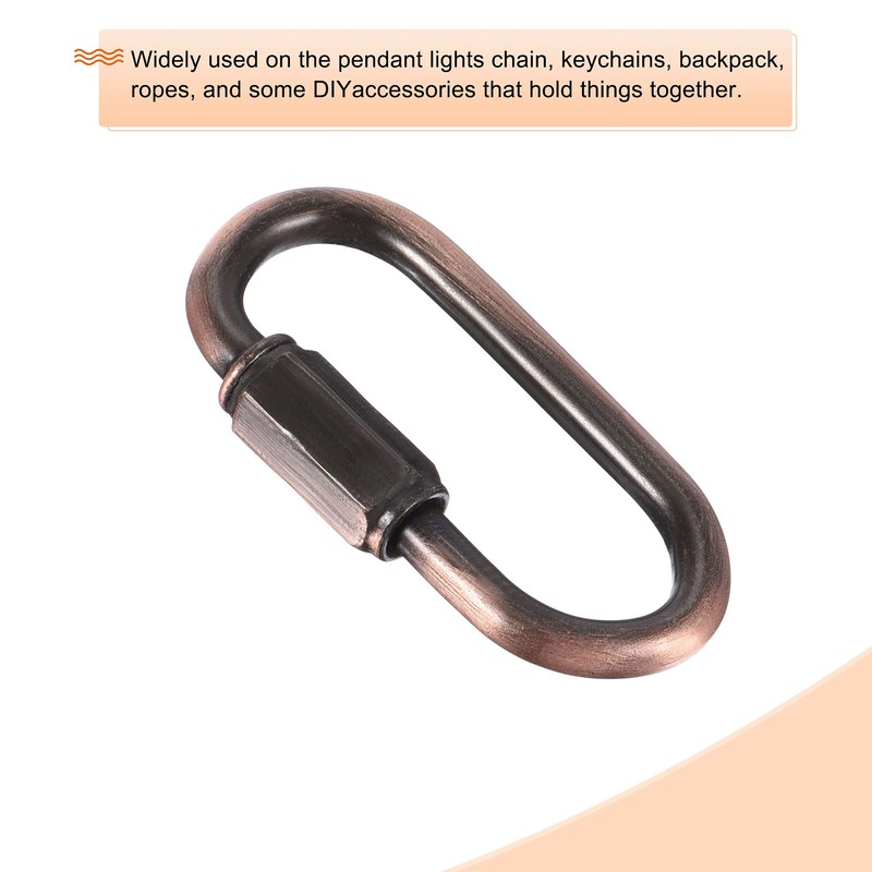 sourcing map Chain Connector, 4mm Thick Quick Link Screw Lock