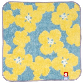 Nishio IBT-302-03 Imabari Hand Towel, Certified Hand Towel, Made in Japan, Mother's Day, Gift, Gift, 100% Cotton, 7.9 inches (20 cm), Double-Sided Pile, Water Absorbent, Flower Pattern, Imabari Mini