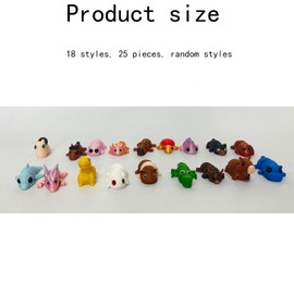 Lqucwepp 25PCS Mini Animal Farm Set,3D Printed Animal Pack,Fit Mini Desktop Decoration, Also Suit Animal Figurines for Littlest Pet Shop（Random Style）