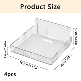 4 Pack Small Floating Shelves, Stick On Wall Mounted Shelf for Security Cameras Baby Monitors Smart Speakers, Plastic Small Corner Shelf for Home Organization Decor (4.7x10x10.5cm)