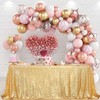 PartyDelight 60"X120" Rectangle Sparkly Gold Sequin Tablecloth for Wedding, Party,
