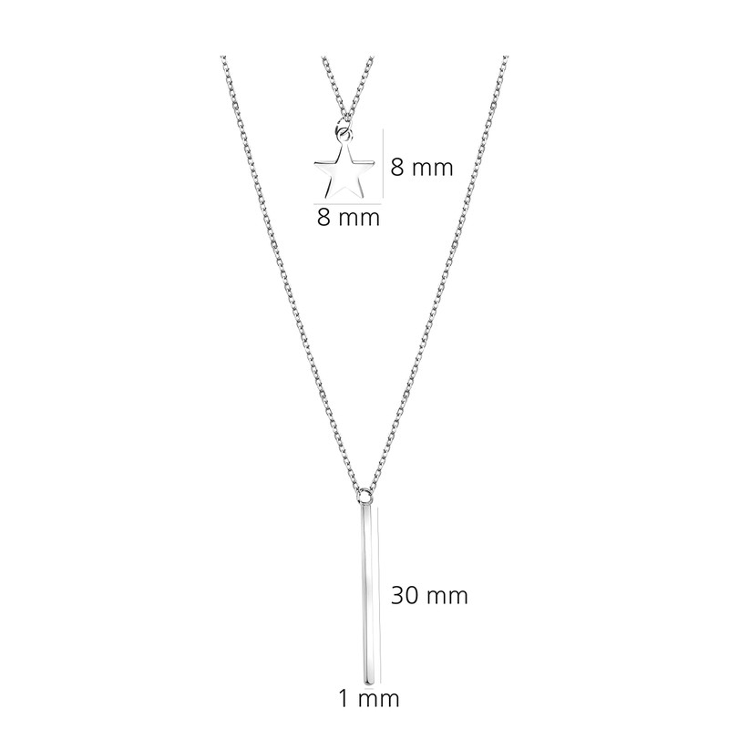 Sofia Milani - 50316 Women's Layer Necklace 925 Silver Star
