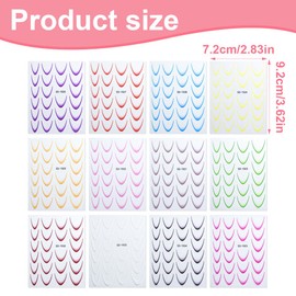 Pack of 12 French Lace Nail Stickers Colour Gradient French Tips Nail Stickers Curve Stripes Lines French Nail Design Nail Stickers French Tip Nail Stickers Colourful Nail Stickers