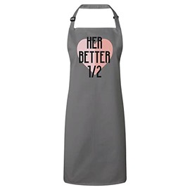 Fabulous Premium-Küchenschürze Grau Her Better Half Wedding Anniversary Celebration Gift Ideas Couple Marriage Love