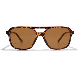 VANLINKER Retro Vintage 70s sunglasses for women men Tortoise Frame Brown Lens