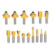 15Pcs Router Bit Straight Slotting Router Bit Cutter Tool Set