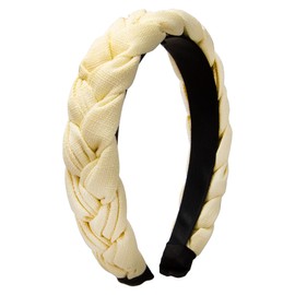 Alpenflüstern Costume Braided Headband Linen Look Women's Hair Accessories Non-Slip Headband Braided for Dirndl (in Traditional Colours) ADV141 (Yellow))