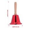 VALICLUD 2pcs Santa Claus Hand Bells Wooden Handles Hand Held