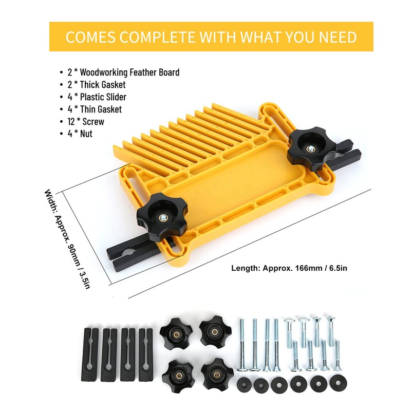 Feather Board, Featherboards, Carpentry Aid Hand Tool Set, Woodworking Router