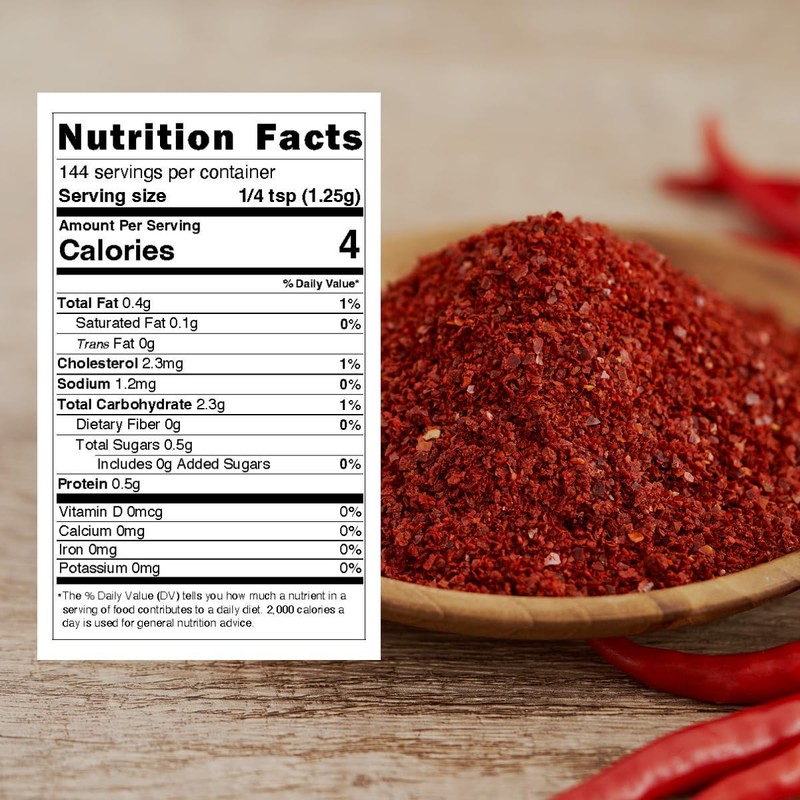 Premium Gochugaru Korean Red Pepper Flakes - 100% Asian Sun-Dried