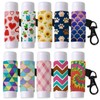DELORIGIN 10Pcs Tie-dye Patterns Lip Balm Holder Keychain Plants Art