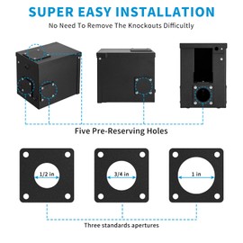 50 Amp RV Power Outlet Box, Briidea 125/250 Volt NEMA 14-50R RV Receptacle, Enclosed Weatherproof Lockable Outdoor Electrical Panel Outlet for RV Camper Travel Trailer Electric Car