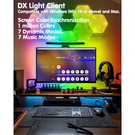 AURORIONCG Monitor Backlight RGBIC 27 Inch Computer Monitor Gaming Light Intelligent Screen Synchronisation Compatible with Windows and Mac-OS USB 5V