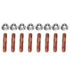 8 Pieces M8 1.25 Thread Turbo Stud Kit 8 mm