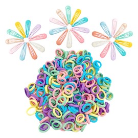 30 Pieces Of Cute Hairpins And 100 Pieces Of Mini Hair Rings, Children'S Hair Accessories, Elastic Hair Rings, Hairstyle Design Accessories