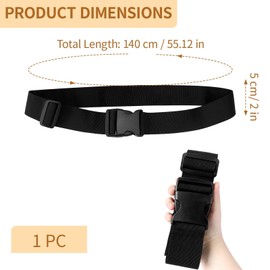 71in/180cm Wheelchair Lap Strap, Nylon Adjustable Wheelchair Leg Strap Armchair Belt for Elderly Disabled Prevent Tilting Mobility Scooter Chairs Safety Waist Seatbelt Prevent Tilting