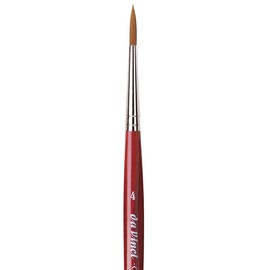 Da Vinci 5580 Series Water Colour Brush, 4, Red, Size 4