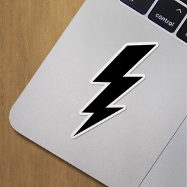 Decal Stickers of Bolt Lightning Silhouette Premium Indoor (No Waterproof) Vinyl Decal Stickers for Laptop Phone Accessory Helmet Car Window Mug Tuber Cup Door Wall Decoration ANDVER3783742BL