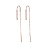 SLUYNZ 925 Sterling Silver Vertical Bar Threader Earrings Dangle Chain
