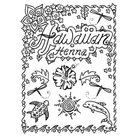 Hawaiian Tattoo Design Book, Inspiration Guide, and Adult Coloring Book. 100s of Intricate High-Res Henna Body Ink Artwork Sketches by Professional Artists to Trace, Stencil or Freehand