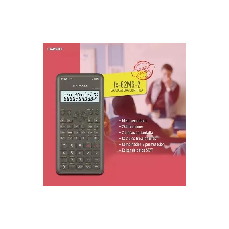 Calculadora cientifica Casio Fx-82ms 2da edicion color marron