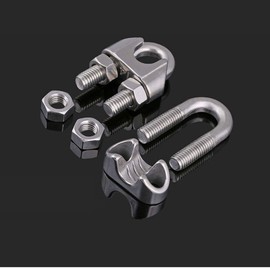 Copeflap Wire Clips, 10 Pcs Cable Fasteners, Stainless Steel Rope Fasteners, Wire Fasteners (4mm)