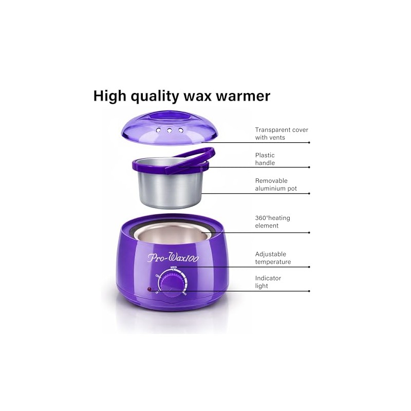 Professional Waxing Kit For Hair Removal, Wax Heater Pot Wax