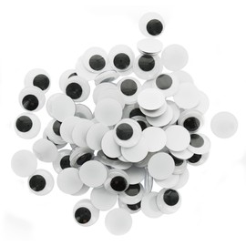 Essentials By Leisure Arts Eyes Paste On Moveable 15Mm Black 96Pc Googly Eyes, Google Eyes for Crafts, Big Googly for Crafts, Wiggle Eyes, Craft