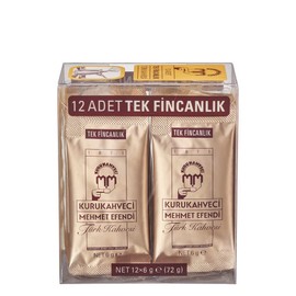 Mehmet Efendi Turkish Coffee One Serving Pack 6 g - 12 Pieces (72 g)