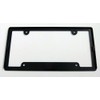 USA/Ukraine Flames Flag Black Plastic Car License Plate Frame Domed