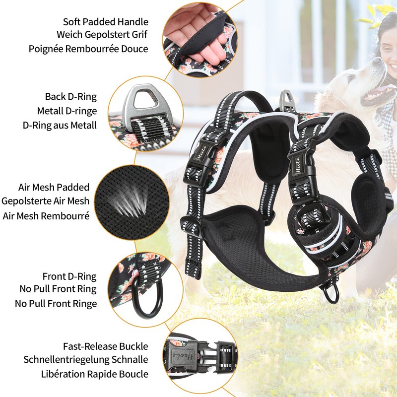 HEELE Dog Harness, No Pull Dog Harness Small, Release on