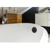 CalcMetal Single Hole Bathtub Drain Overflow Plate with One Matching