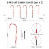 Brightown 10 Pack Christmas Candy Cane Lights Outdoor Waterproof Pathway