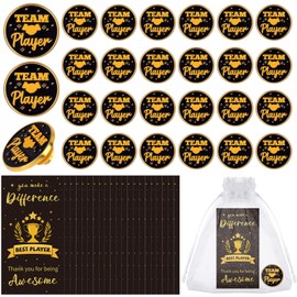 30 Sets Employee Appreciation Gifts Bulk Employee of the Month Pin Badge with You Make a Defference Cards Organza Bags Thank You Favors for Coworkers Nurses Volunteers Students