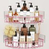 Orimade Corner Shower Caddy with 2 Hooks Wall Mounted Metal