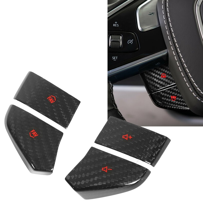 Steering Wheel Switch Button Trim Carbon Fiber Replacement for Corvette