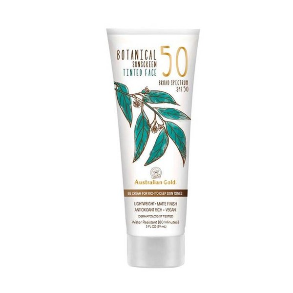 AUSTRALIAN GOLD BOTANICAL SPF50 TINTED RICH TO DEEP SKIN TONES