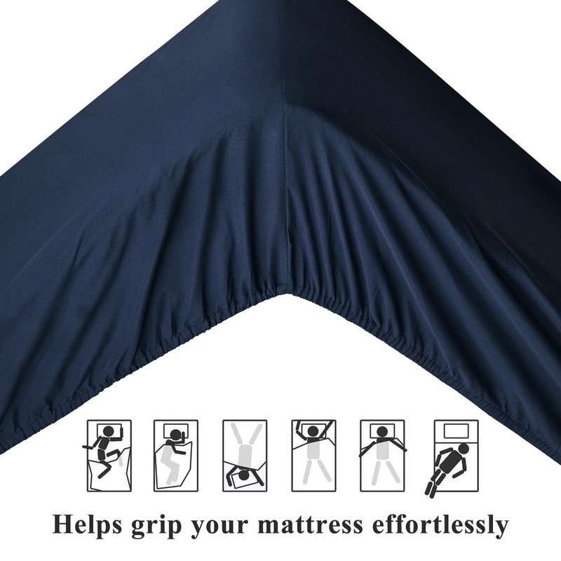 Tifschlaf Double Fitted Sheet Deep - Navy Blue Bed Sheet