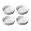 Mozacona 4pcs White Ceramic Seasoning Dishes Appetizer Plates,3 Inches