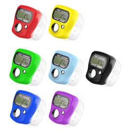KTRIO Pack of 7 Colors Electronic Finger Counter, 5-Digit Number Count Clicker, Mini LCD Digital Display Hand Tally Counters for Knitting, Crochet, Coaching, Lap, Golf, Toddler & Fidget
