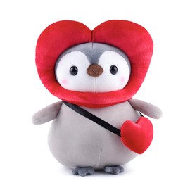 ANBOOR 25 cm Love Penguin Soft Toys, Cute Penguin Soft Plush Toy with Lovely Outfit, Stuffed Penguin Plush Animals as Toys for Birthday Parties as Gifts