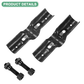 M METERXITY 2-Pack Structural Pipe Connector, 3 Way Pipe Clamp Steel Pipe Connector for OD 1.1" or 28MM Pipe, Conduit Connectors with Screws