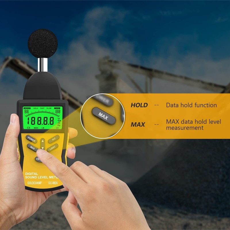 Decibel Meter, Sound Level Meter 882A Portable 30-130dB Noise Meter